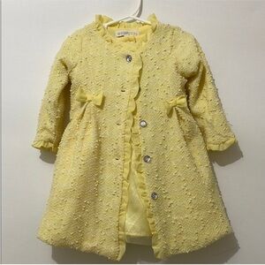 Nannette Lepore Vintage Baby Yellow Dress Set 24M
